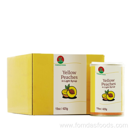 Retail 15OZ Canned Yellow Peach Halves in Sucralose